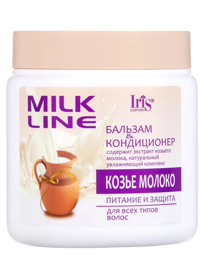 Бальзам-кондиционер Iris Cosmetic Козье молоко, питание и защита, 500мл