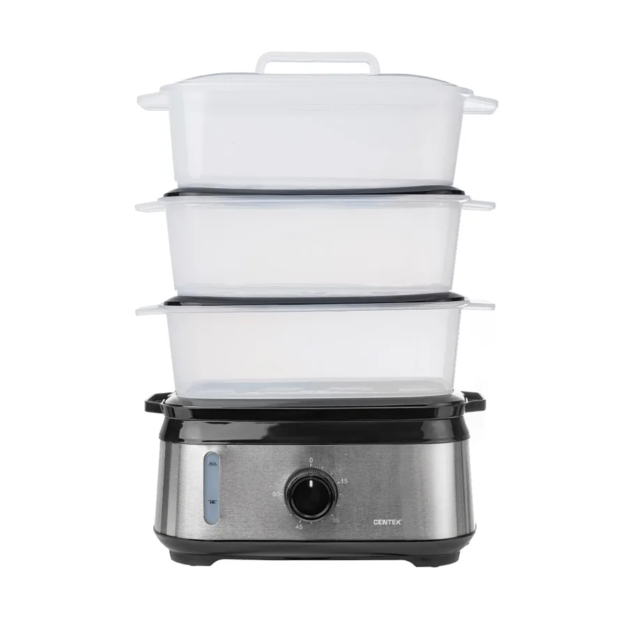 Пароварка Centek CT-1458, 3 контейнера, 9л