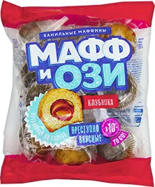 МАФФИНЫ МАФФ И ОЗИ, КЛУБНИКА, 450 Г