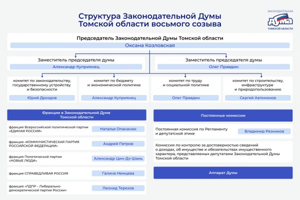 Структура Законодательной Думы Томской области восьмого созыва
